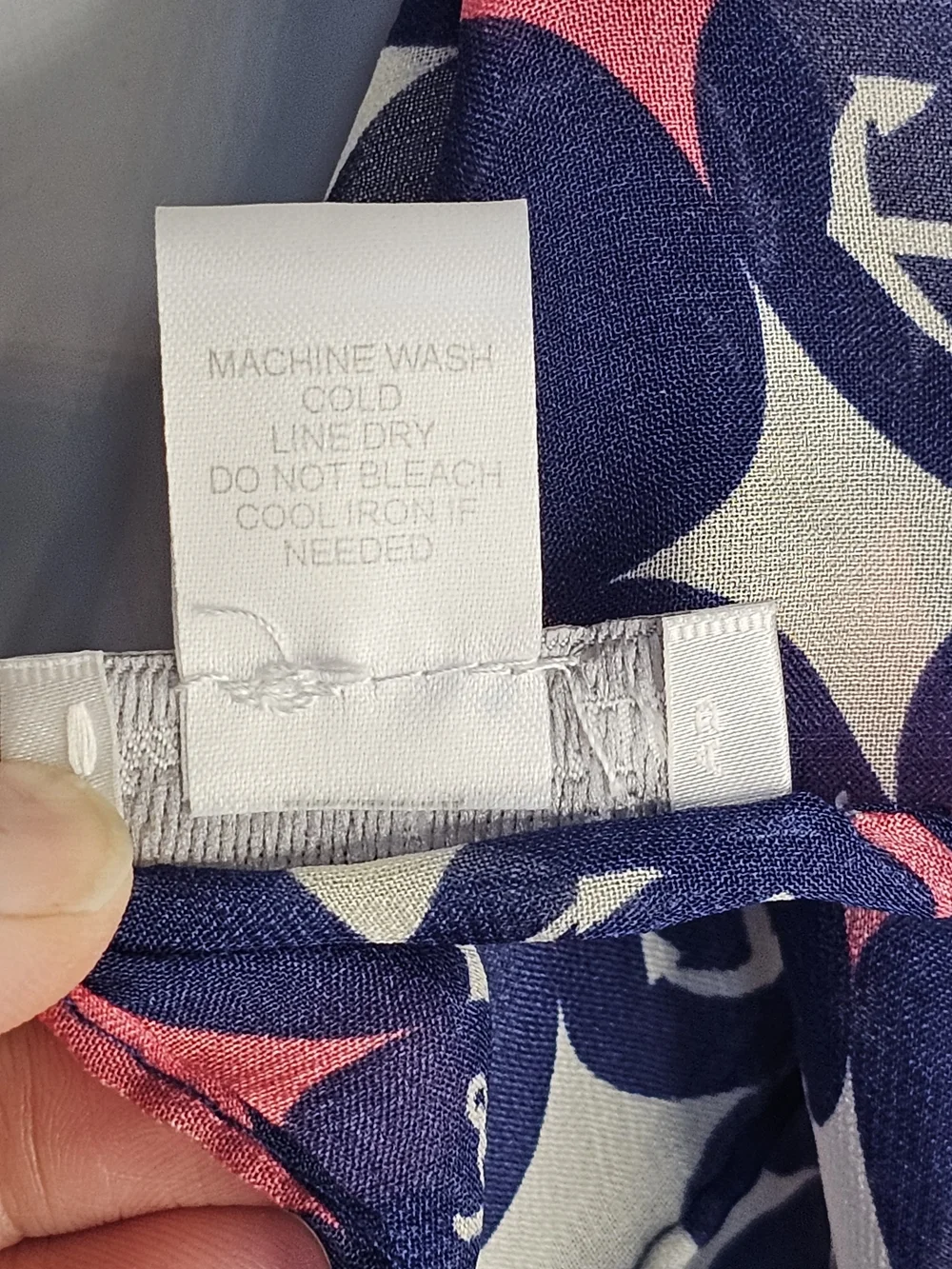 Charming Charlie Nautical Anchor Print Infinity Scarf Navy Pink White Loop Scarf